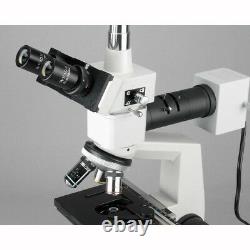Amscope 40x-2000x Deux Microscopes Métallurgiques Légers + Appareil Photo Numérique 1.3mp