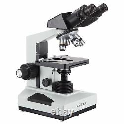Amscope 40x-2000x Lab Étudiant Microscope Binoculaire + Appareil Photo Numérique 5mp