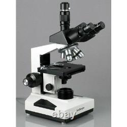 Amscope 40x-2000x Lab Trinocular Compound Microscope+5mp Caméra Usb Numérique