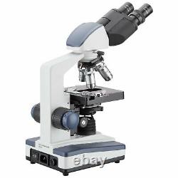 Amscope 40x-2000x Led Binocular Digital Microscope 3d Phase 5mp Caméra