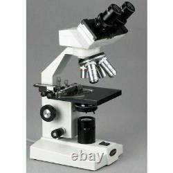 Amscope 40x-2000x Microscope Binoculaire + Phase Mécanique + 1.3mp Caméra Numérique