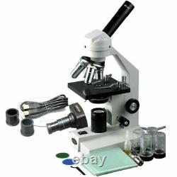 Amscope 40x-2000x Microscope Composé Étudiant + Caméra Numérique 1,3mp