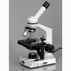 Amscope 40x-2000x Microscope Étudiant Avancé Avec Scène 3d Mech + Caméra Usb 2mp
