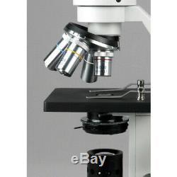 Amscope 40x-2500x Avancée Microscope Student + Appareil Photo Numérique + Livre + 50 Specimens