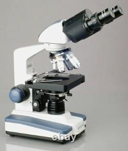 Amscope 40x-2500x Led Binocular Compound Microscope Numérique, Caméra Usb 3d Stage