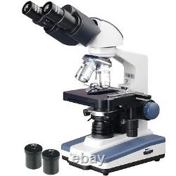 Amscope 40x-2500x Led Digital Binocular Compound Microscope, 3d Stage, Caméra 5mp