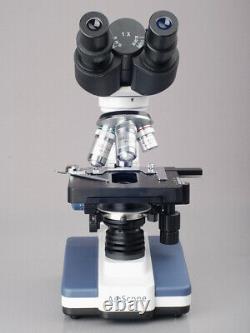 Amscope 40x-2500x Led Digital Binocular Compound Microscope, 3d Stage Usb Camera