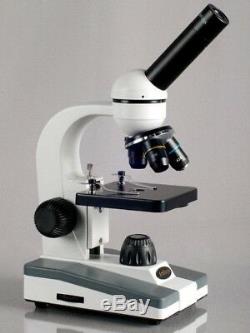 Amscope 40x-800x Microscope Composé W Cadre Usb En Métal Appareil Photo Numérique Lentille En Verre