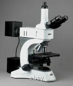 Amscope 50x-2000x Microscope Métallurgique Polarisant Darkfield + 3mp Digital Ca