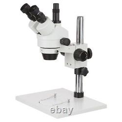 Amscope 7x-45x Microscope Trinoculaire+3mp Caméra +fiber Optic Led Light +xl Stand
