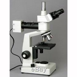 Amscope Me300tza-5m 40x-1600x Epi + 5mp Microscope Metallurgical Appareil Photo Numérique