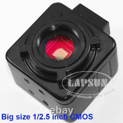 Appareil photo de microscope numérique industriel USB-500 HD 5.0MP + objectif C-mount + support UK