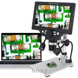 Appareil photo numérique 1200X Microscope LED Lumière 7 pouces Écran LCD pour la réparation de PCB