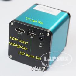 Appareil photo numérique HDMI FHD à mise au point automatique avec microscope stéréo zoom trinoculaire simultané