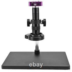 Appareil photo numérique pour microscope vidéo de 51MP avec objectif C de 180X et support de lumière annulaire à 144 LED - UE