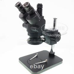 Black Simul-focal 7x-45x Trinocular Industry Stéréo Microscope Set Light Camera