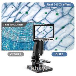 Caméra De Microscope Numérique Industriel Ips De 7 Pouces 0-2000x Réparation Polyvalente J4d9