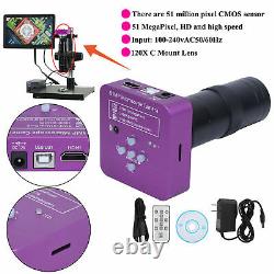 Caméra Électronique Numérique De Microscope Industriel 120x C Mount Lens Usb Plug