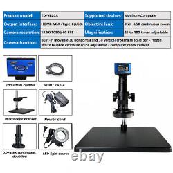 Caméra HDMI USB de microscope d'industrie à haute précision, outil de laboratoire numérique 1080P.