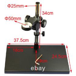 Caméra de microscope industriel 14MP USB HDMI avec objectif zoom 180X et éclairage annulaire sur écran