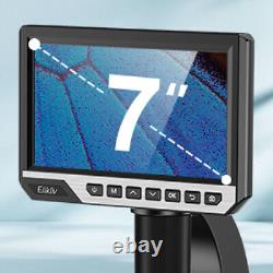 Caméra de microscope numérique avec écran LCD, loupe 2000X et 12MP pour microscope industriel