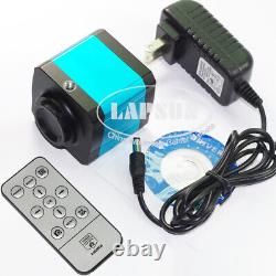 Caméra de microscope numérique industrielle C-mount HDMI USB 1080P 14MP avec carte mémoire 8G TF Vidéo ROUGE