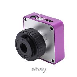 Caméra de microscope trinoculaire numérique industrielle 2K 51MP avec objectif CMount 0.5X et fiche US