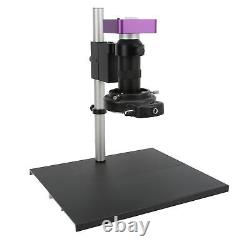 Caméra de microscope vidéo numérique de 51MP avec objectif C Mount de 130X, éclairage annulaire LED et support.