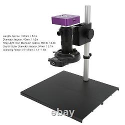 Caméra de vidéoscope numérique 51MP avec objectif à monture C de 130X, lumière annulaire LED et support GHB
