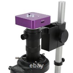 Caméra de vidéoscope numérique 51MP avec objectif à monture C de 130X, lumière annulaire LED et support GHB