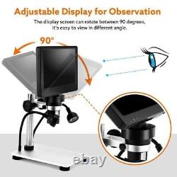 Caméra microscope numérique USB haute définition de 7 pouces, endoscope et loupe 1200X