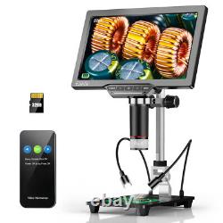 Elikliv 1300X 10.1 Microscope numérique LCD 32Go avec caméra vidéo HD 16MP et support 10