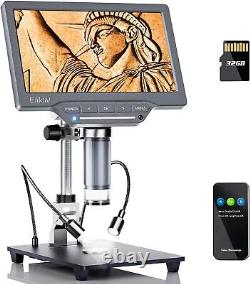 Elikliv Microscope numérique HDMI de poche 7 LCD 1300X pour la réparation d'électronique à souder