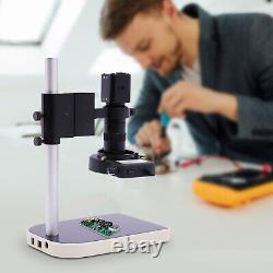 Ensemble de caméra de microscope d'inspection vidéo industriel numérique 16MP 1080P 10X-180X HDMI