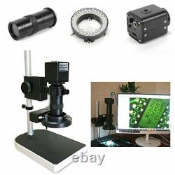 Ensemble de caméra de microscope d'inspection vidéo industrielle numérique 16MP 1080P 10X-180X HDMI