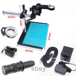Ensemble de microscope industriel numérique C-Mount HDMI 4K / 1080P 60FPS avec objectif de caméra et support