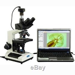 Laboratoire 40x-1600x Trinoculaire Led Microscope + Replaceable 9mp Appareil Photo Numérique