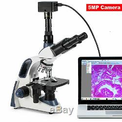 Led Swift 40x-2500x Trinocular Léger Composé Microscope Avec 5mp Appareil Photo Numérique