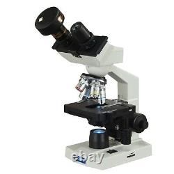Microscope À Led Binoculaire De Laboratoire 40x-2000x Avec Appareil Photo Numérique 1.3mp