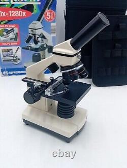 Microscope Bresser Biolux NV 20 avec accessoires, boîte de rangement et instructions testés