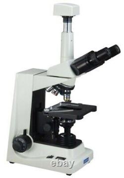 Microscope Composé Trinoculaire De Laboratoire 40x-1600x + Appareil Photo Numérique Usb De 1,3 Mp