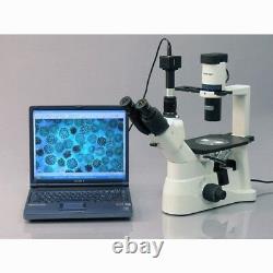 Microscope Inversé De Contraste De Phase Amscope 40x-900x Avec Appareil Photo Numérique 5mp