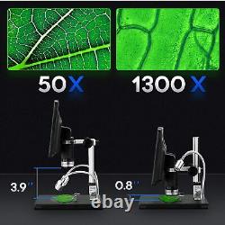 Microscope LCD Numérique 8.5 Inc Écran Avec Caméra Et Télécommande 50x-1300x Grossissement