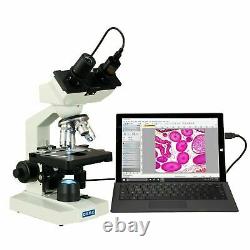 Microscope Led Binoculaire Omax 40x-2500x Lab + Appareil Photo Numérique 5mp