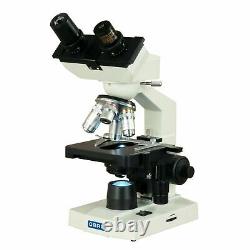 Microscope Led Binoculaire Omax 40x-2500x Lab + Appareil Photo Numérique 5mp