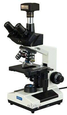 Microscope Numérique À Led Trinoculaire 14mp 40x-2000x+boîtier De Transport D'aluminium