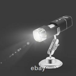 Microscope Numérique Mini Appareil Photo Wifi Sans Fil Avec 8 Lumières Led Pas De Disque Portable