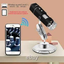 Microscope Numérique Mini Appareil Photo Wifi Sans Fil Avec 8 Lumières Led Pas De Disque Portable