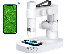 Microscope Numérique Wifi 1080p 300x Usb Microscope Caméra Pour Enfants 8 Lumières Led