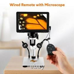 Microscope Portable 7 LCD 1080p 1-1200x Zoom Avec Caméra D'enregistrement Vidéo Cam